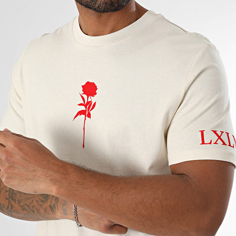 Luxury Lovers - Velvet Pink Beige Red Tee Shirt And Jogging Shorts Set