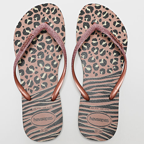 Havaianas - Chanclas Slim Animals Mix FC 4147964 Negro Rosa