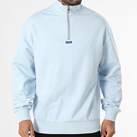 Hugo Blue - Sweat Col Montant Zippé Neeler 50522367 Bleu Clair