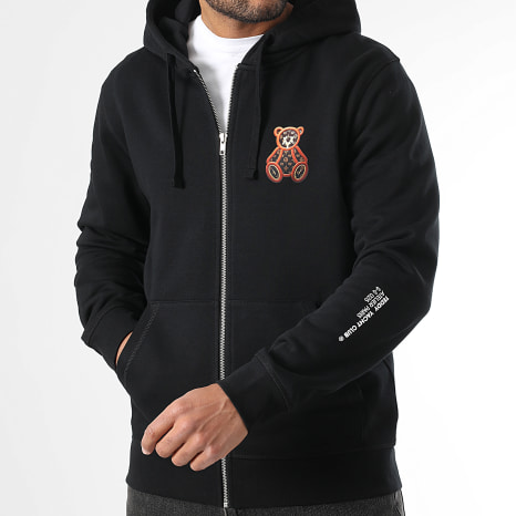 Teddy Yacht Club - Sudadera Con Capucha Zippé Pequeño Lthr Negro