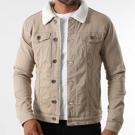 LBO - Chaqueta Vaquero Interior de Borrego 3834 Denim Beige