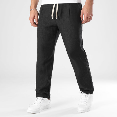 LBO - Lote de 2 Pantalones Efecto Lino 2025 Negro Azul Marino