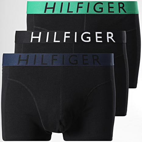 Tommy Hilfiger - Lot De 3 Boxers 3465 Noir Bleu Marine Vert