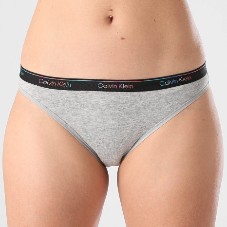 Calvin Klein - Lot De 5 Culottes Femme QD5323 Noir Gris Chiné Blanc