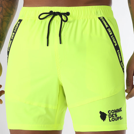Comme Des Loups - Pantalón Corto de baño Swim Amarillo Fluorescente