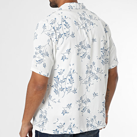 Uniplay - Chemise Manches Courtes 155 Blanc Bleu Marine