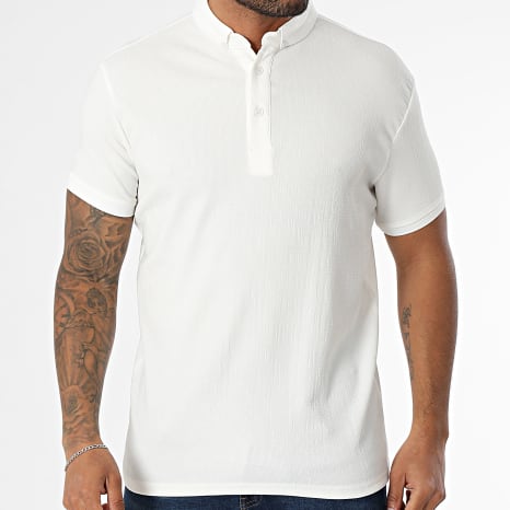 Classic Series - Polo a maniche corte a coste 001 Bianco