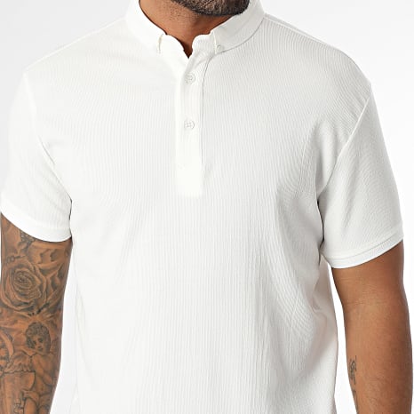 Classic Series - Polo a maniche corte a coste 001 Bianco