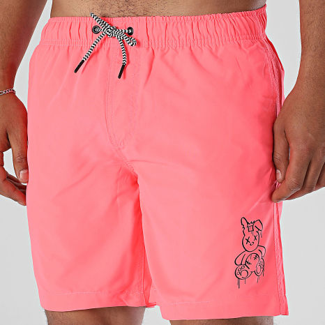 Sale Môme Paris - Short De Bain Lapin King Rose Fluo Noir