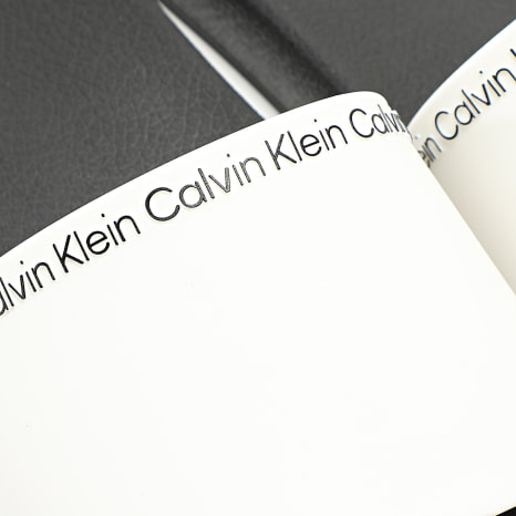 Calvin Klein - Claquetas Pool Slide Rubber 0981 Negro Blanco