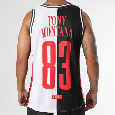 Scarface - Débardeur Collector Jersey Tony Montana Negro Blanco