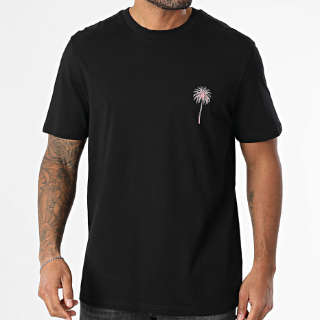 Luxury Lovers - Tee Shirt Oversize Los Angeles Palm Negro Rosa
