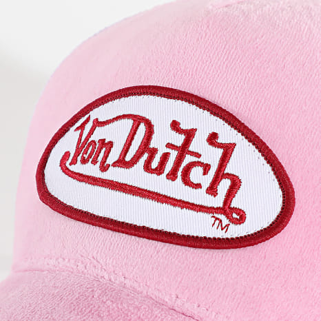 Von Dutch - Casquette Trucker Aspect Velour Kylie Rose Blanc