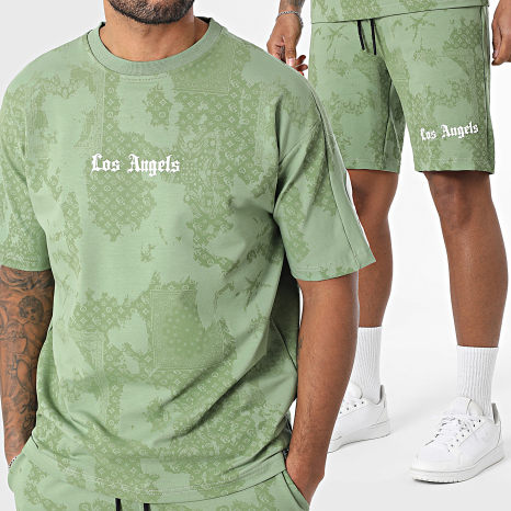 Classic Series - Conjunto Tee Shirt Y Short Jogging 89T Verde