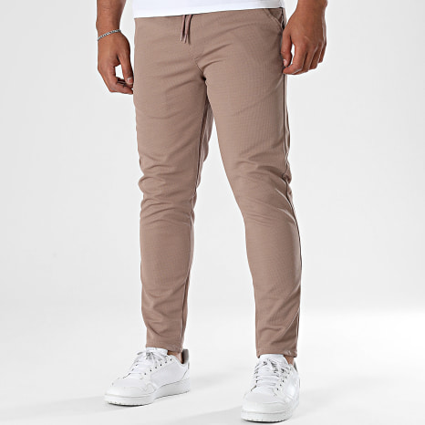 Classic Series - Pantalon Uni Slim Fit 015 Beige Foncé