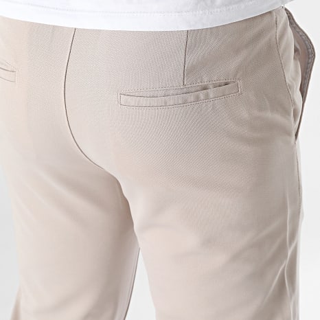 Fins de Séries - Pantalon Uni Slim Fit 015 Beige