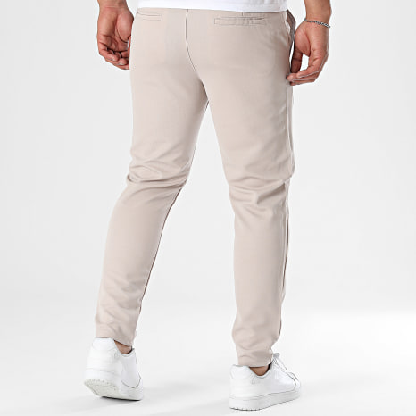 Fins de Séries - Pantalon Uni Slim Fit 015 Beige