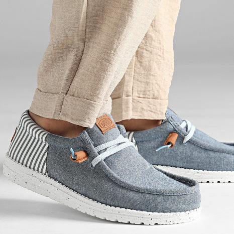 Hey Dude - Mocassins Wally Funk Nu Prep Faded Denim Navy Blazer