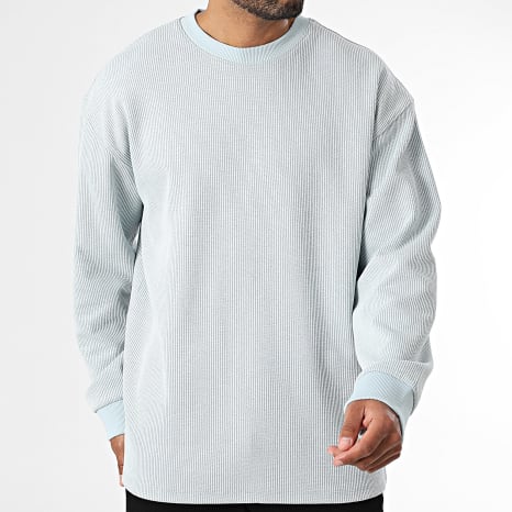 Hugo Blue - Sweat Crewneck Waffle Nuwolo 50534454 Bleu Clair