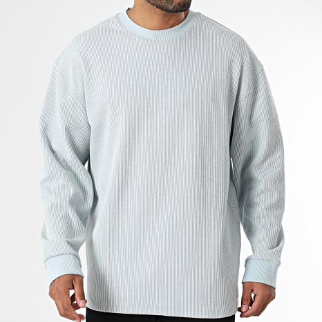 Hugo Blue - Sweat Crewneck Waffle Nuwolo 50534454 Bleu Clair