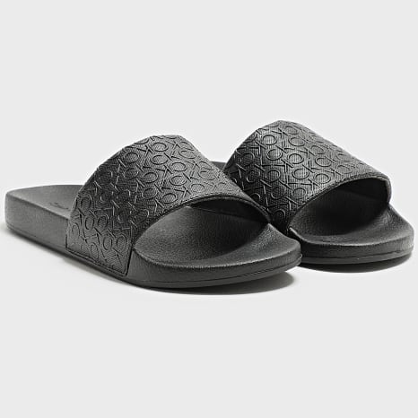 Calvin Klein - Chanclas Mujer Monogram 2541 Negro