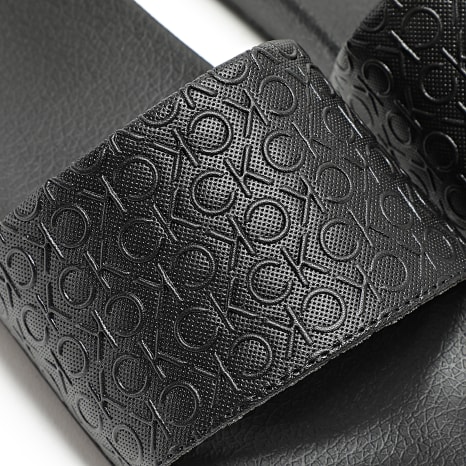 Calvin Klein - Chanclas Mujer Monogram 2541 Negro