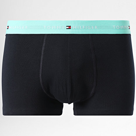 Tommy Hilfiger - Lot De 3 Boxers 2763 Bleu Marine Orange Vert Turquoise