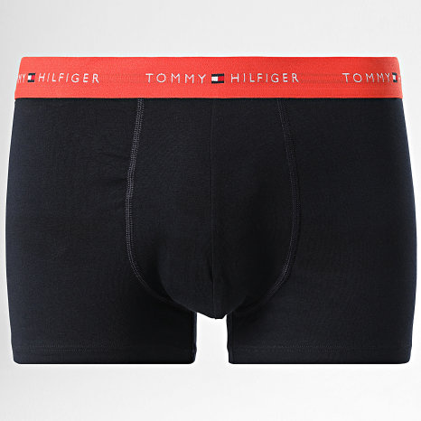 Tommy Hilfiger - Lot De 3 Boxers 2763 Bleu Marine Orange Vert Turquoise