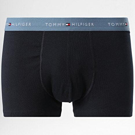 Tommy Hilfiger - Lot De 3 Boxers 2763 Bleu Marine Orange Vert Turquoise