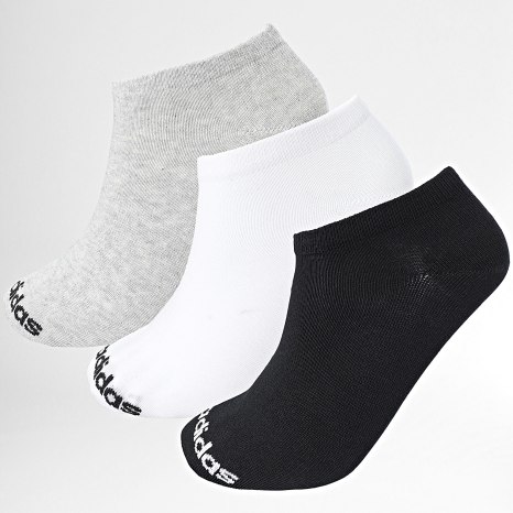 Adidas Sportswear - Lot De 3 Paires De Chaussettes Lin Low IC1300 Noir Blanc Gris
