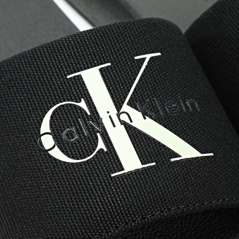Calvin Klein - Claquettes Slide Monologo 1367 Black