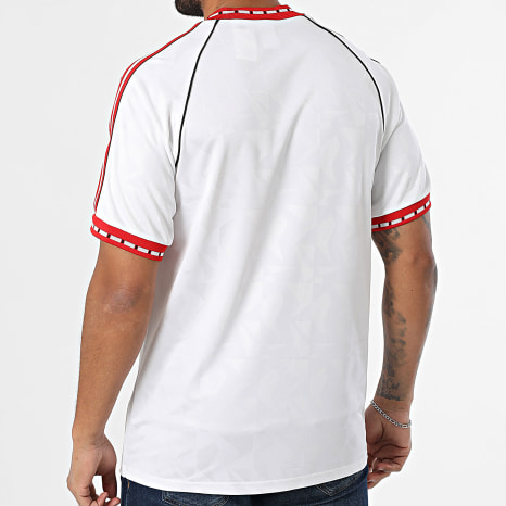 Adidas Originals - Tee Shirt A Bandes Manchester United JF0376 Blanc