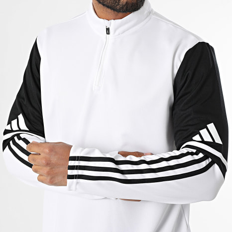 Adidas Performance - Sudadera Cuello Con Cremallera A Bandes SQ25 JD2987 Blanco