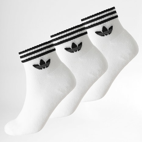 Adidas Originals - Lot De 3 Paires De Chaussettes 3 Stripes JV7435 Blanc
