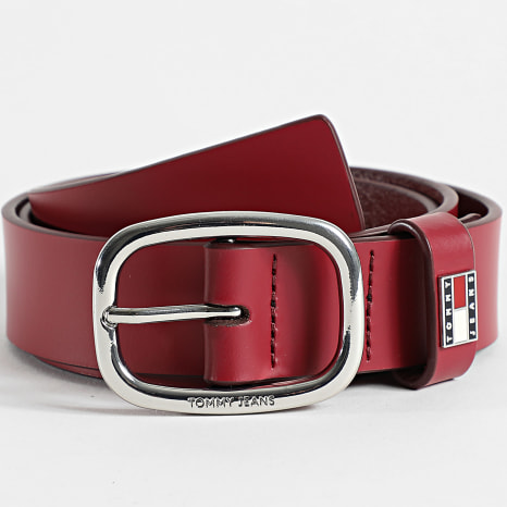 Tommy Jeans - Cinturón Mujer Oval 5836 Burdeos