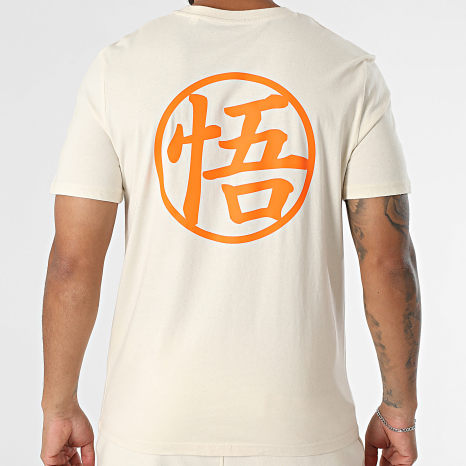Dragon Ball Z - Tee Shirt And Jogging Shorts Bundle Goku Beige Orange