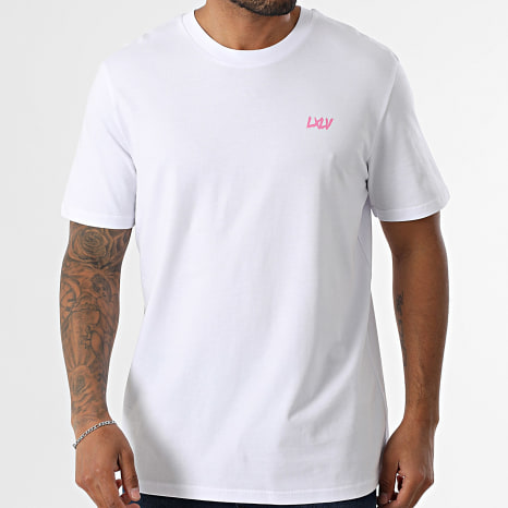 Luxury Lovers - Tee Shirt Oversize South Beach Motors Club Rose Blanc