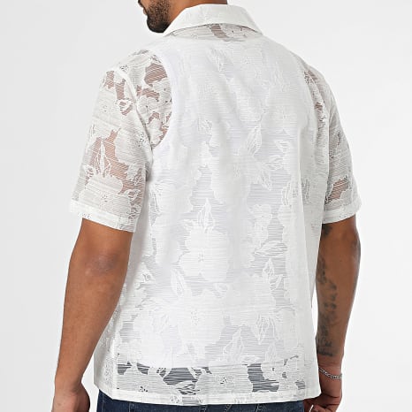Uniplay - Chemise Manches Courtes 813 Blanc Floral