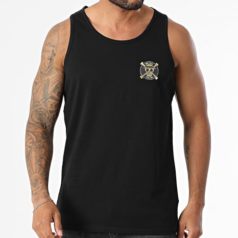 Séries TV et Films - Tank Top com logótipo de crachá Preto Ouro