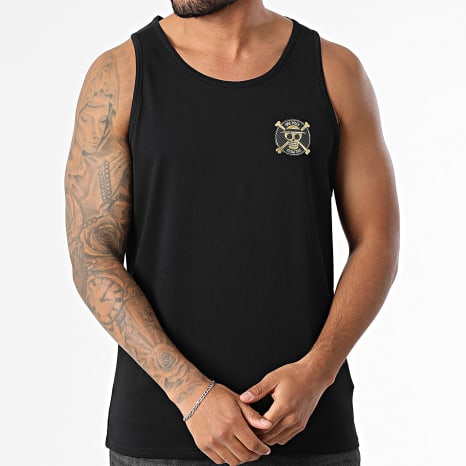 Séries TV et Films - Tank Top com logótipo de crachá Preto Ouro