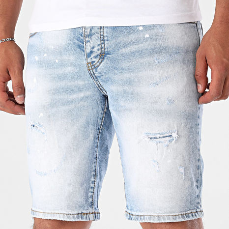 Uniplay - 992 Pantaloncini di jeans con lavaggio blu