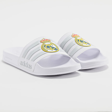 Adidas Sportswear - Claquettes Adilette Shower Real Madrid JS4863 Blanc Gris