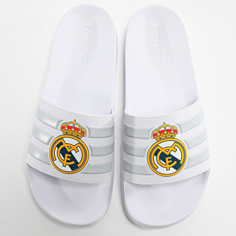 Adidas Sportswear - Claquettes Adilette Shower Real Madrid JS4863 Blanc Gris
