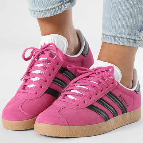 Adidas Originals - Gazelle Vrouwen Sneakers JS1382 Semi Lucid Fuchsia Core Black Footwear White