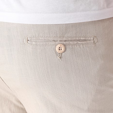 Classic Series - 463 Pantalones cortos chinos de lino beige