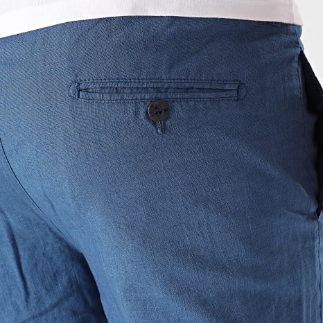 Classic Series - 463 Pantalones cortos chinos de lino azul real