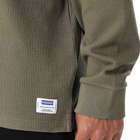 Hugo Blue - Sweat Crewneck Waffle Nuwolo 50534454 Vert Kaki