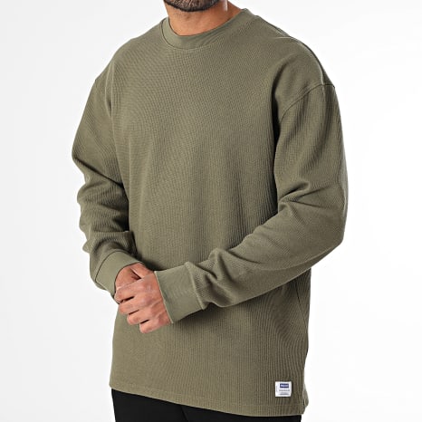 Hugo Blue - Sweat Crewneck Waffle Nuwolo 50534454 Vert Kaki