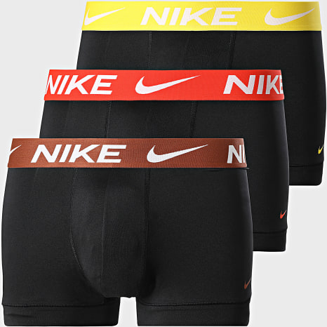Nike - Lot De 3 Boxers Essential Micro KE1156 Noir Jaune Orange Marron