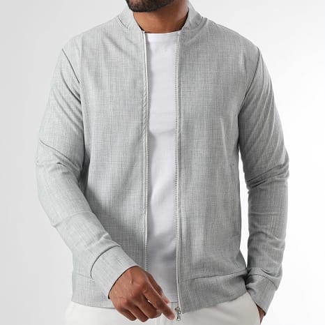 LBO - Veste Bomber Texturée 2138 Gris Chiné